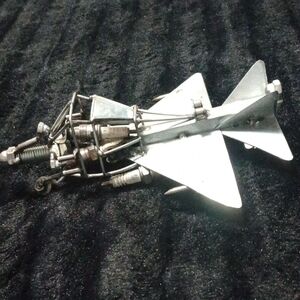 Industrial Metal Fighter Jet Airplane Model, NWT